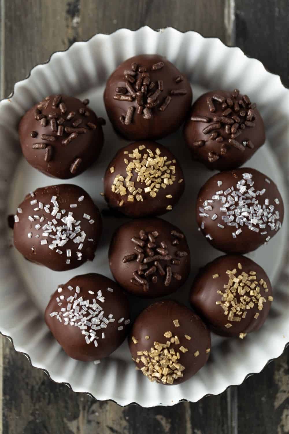 Edible Eggless Cookie Dough Truffles W Chocolate Chips Garnish