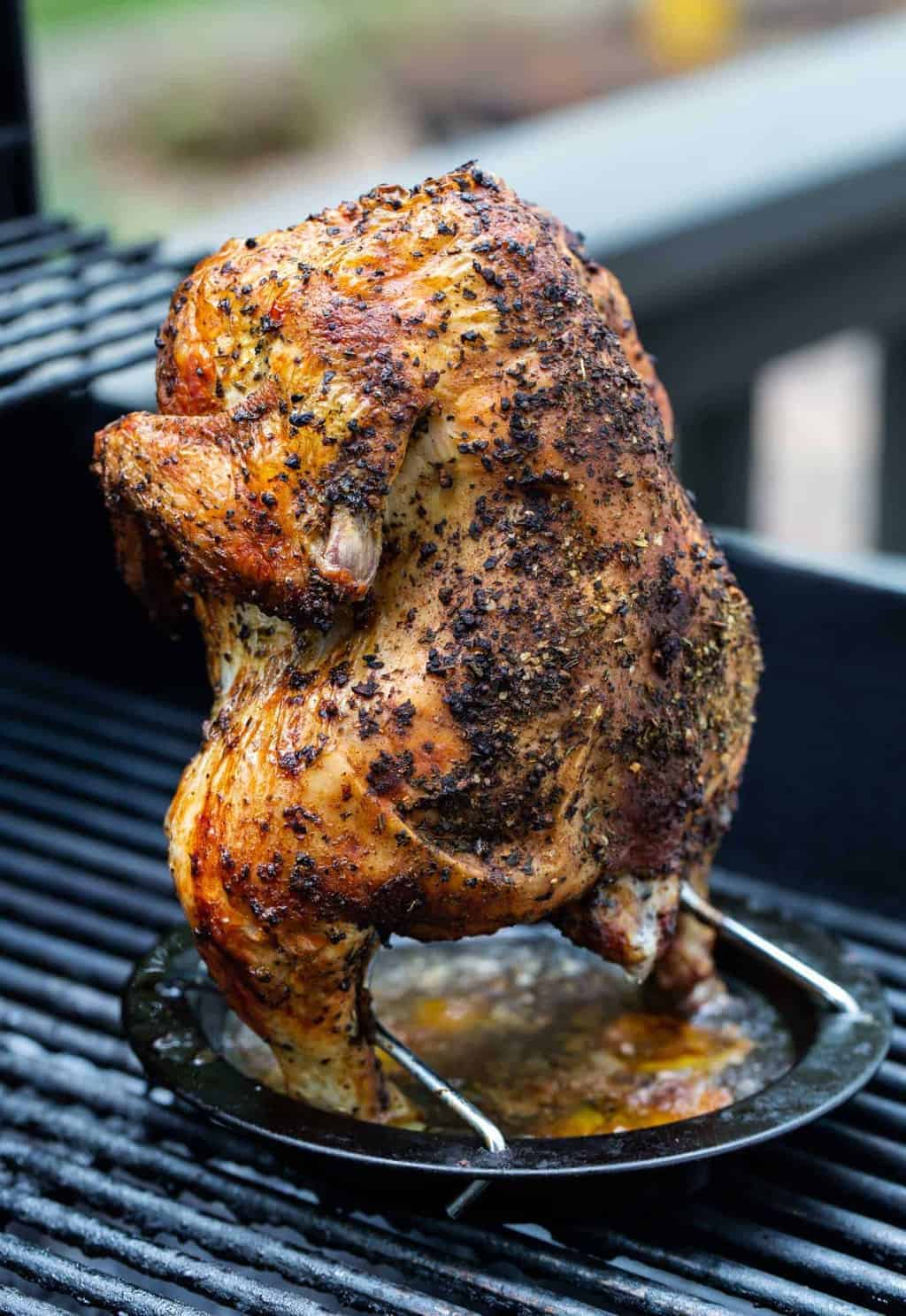 Grilled Whole Chicken recipe (for both Gas & Charcoal Grills) - Garnish ...