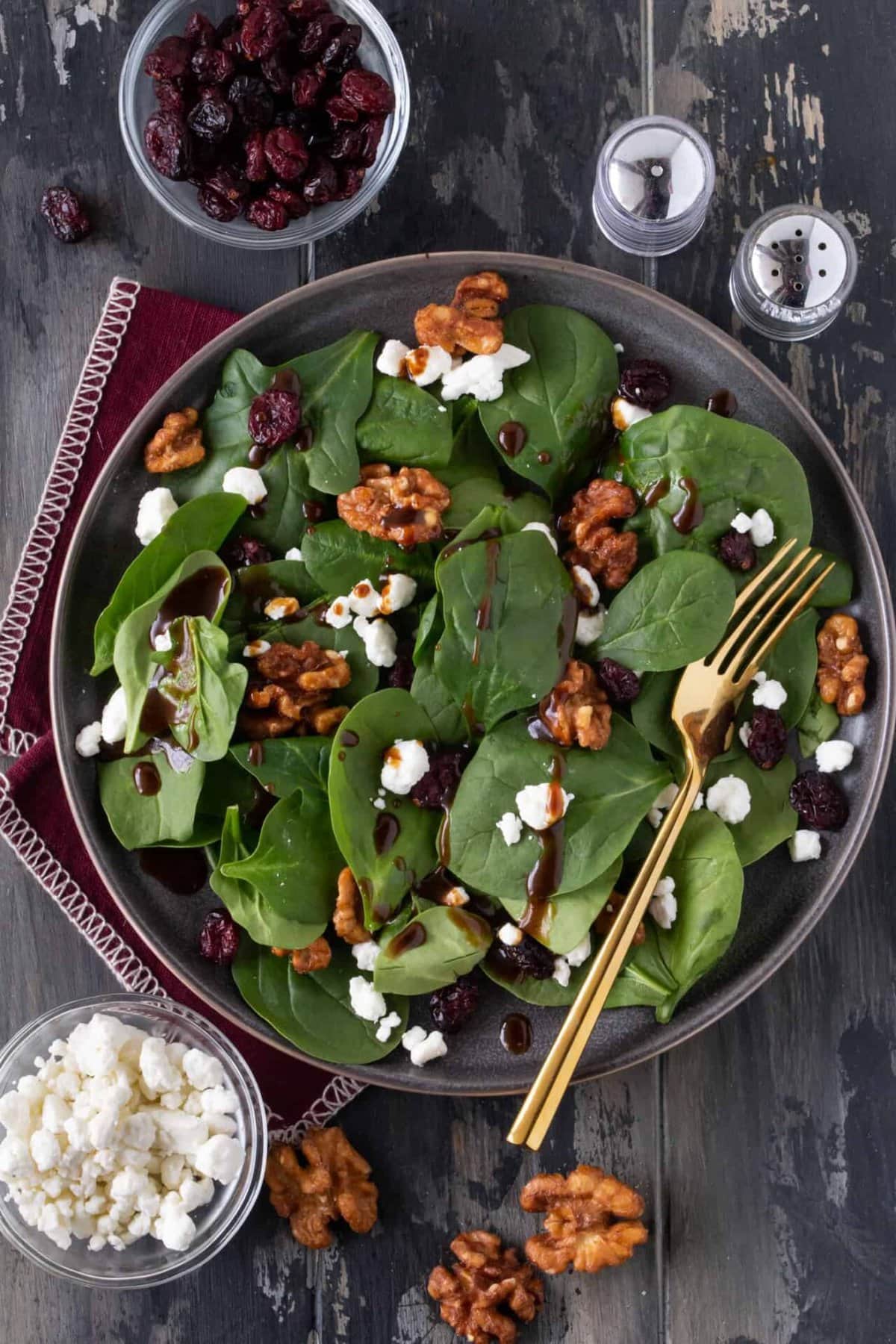 Easy Balsamic Vinaigrette Recipe for Spinach Salad (or any salad!)