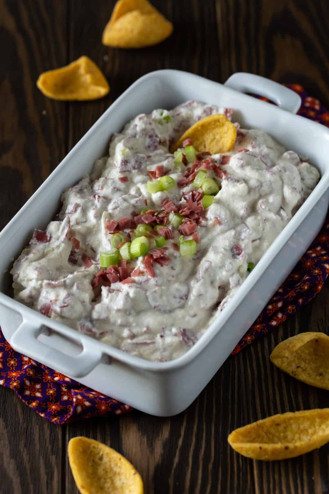 Easy Chipped Beef Dip (serve it hot or cold!)- Garnish with Lemon