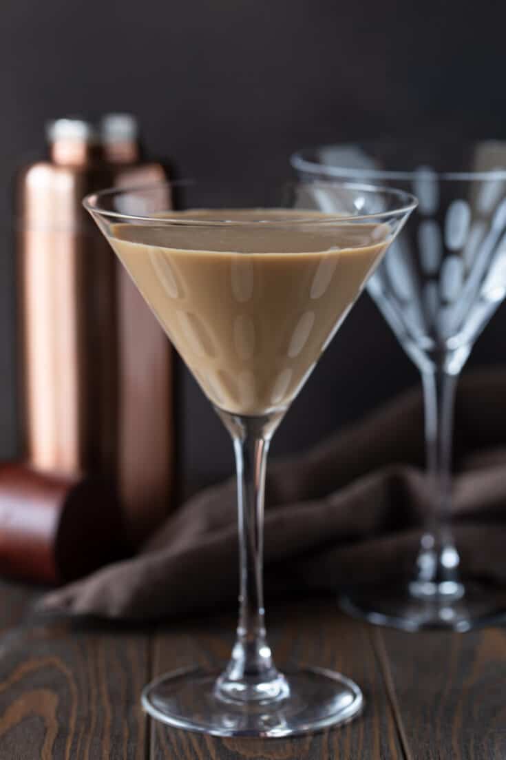 Easy Kahlúa Chocolate Martini Recipe - Garnish with Lemon