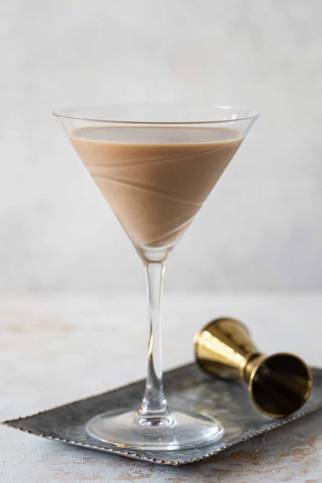 Easy Kahlúa Chocolate Martini Recipe - Garnish with Lemon