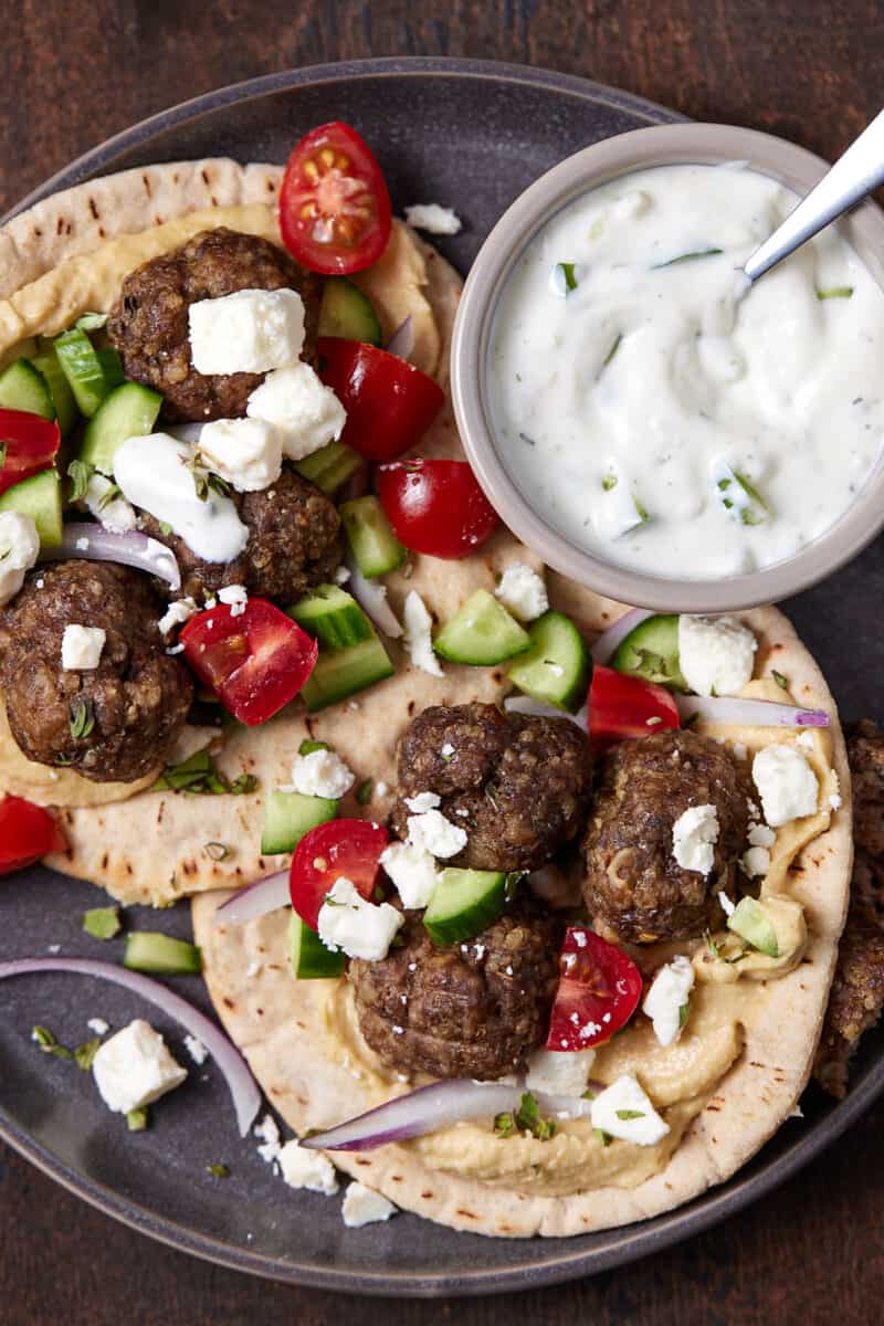 Easy Greek Meatballs (made in 30 min!)- Garnish with Lemon