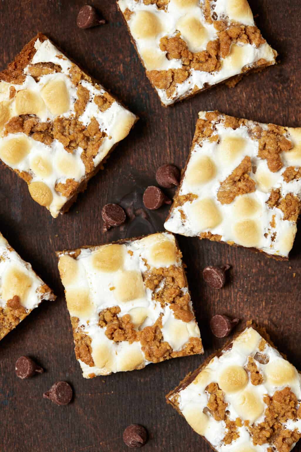 Gooey Baked S'mores Bars Recipe - Garnish with Lemon