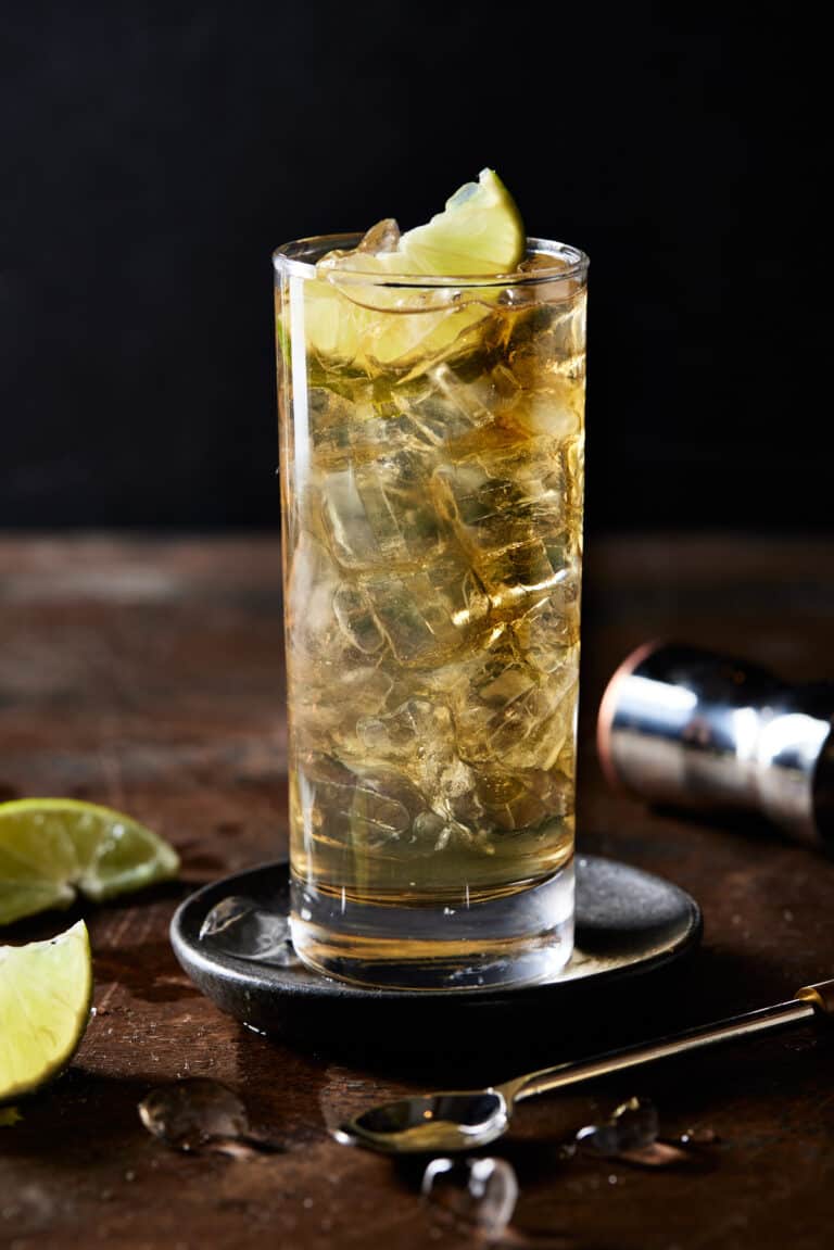 Classic Whiskey Ginger Cocktail Just 3 Ingredients Garnish With Lemon 4655