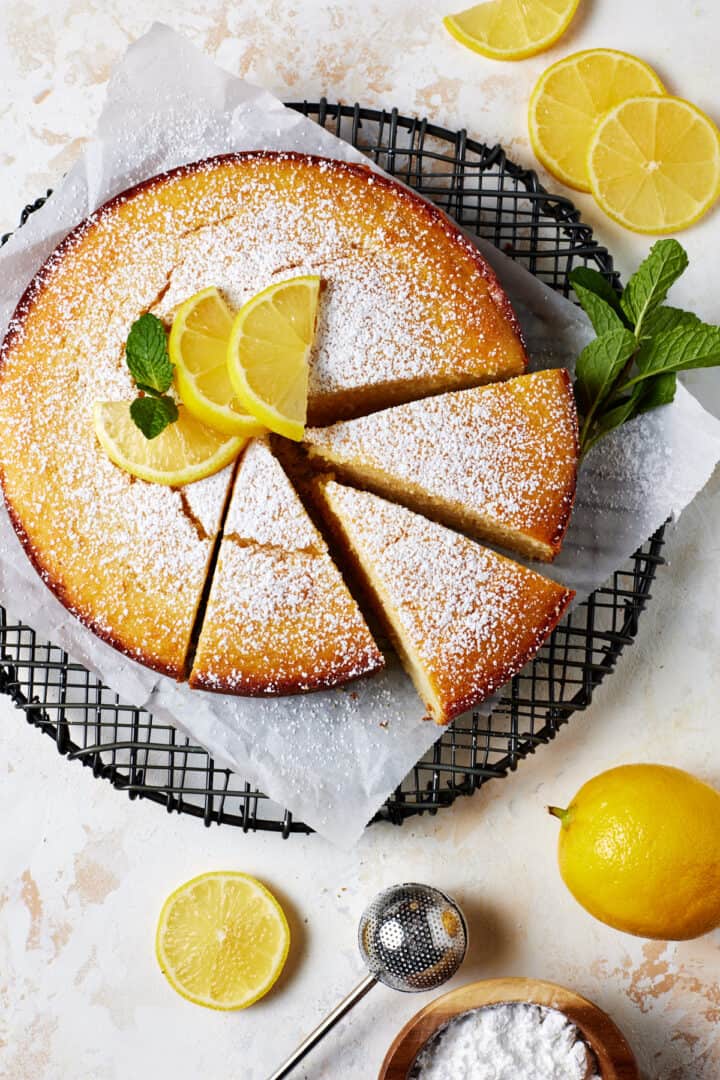 Everyday Lemon Ricotta Cake - Garnish with Lemon