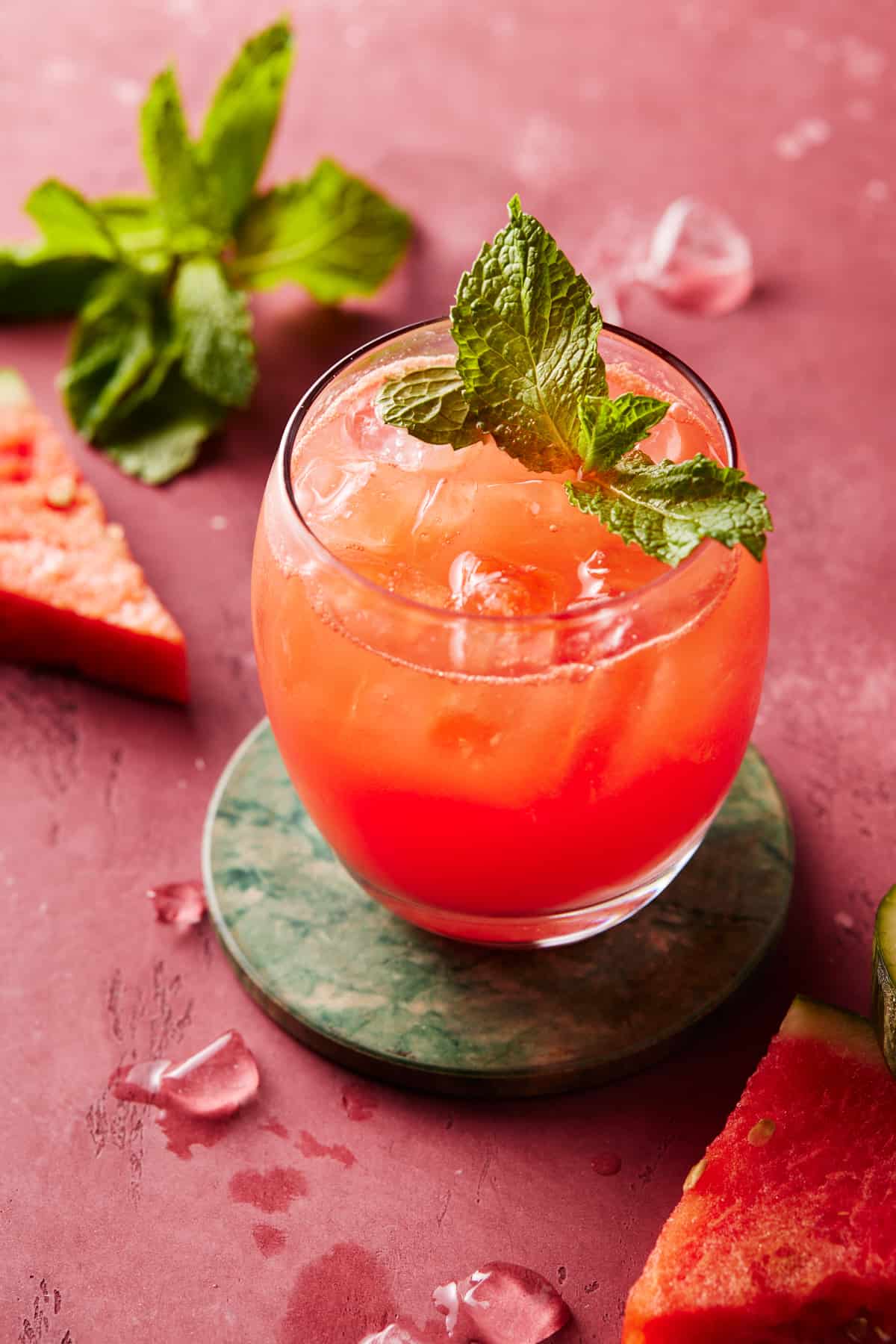 Watermelon Gin Punch - Garnish with Lemon